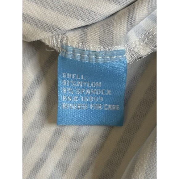 J. MCLAUGHLIN Wavesong Stripe Catalina Cloth Top Small 3/4 Sleeve Button Stretch - Picture 6 of 9